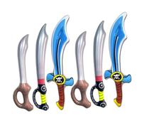 Vaguelly 6 pièces Gonflables de Pirate PVC pour Garçon Fille Jouets Amusants pour Jeux de Rôle Variées Accessoires Cosplay Sécurisés et Réutilisables