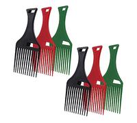 Vaguelly 6 Pièces peigne à huile curly hair curls hair charms hair toppers wavy hair peignes Brosse à cheveux pour les hommes boucles barbiers peigne coiffeur peigne en plastique