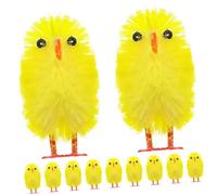 Vaguelly 60Pièces Poussins de Pâques Décoratifs pour Fête Accessoire de Bricolage et Décoration Maison Simulacre et Attrayant pour Événements