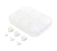 Vaguelly 6grilles Breloques pour Ongles Forme de Cœur Résine de Cœurs Transparents pour Manucure et Décoration Ongles Soi-même