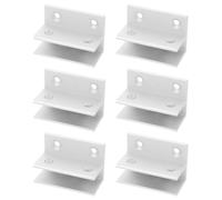 Vaguelly 6pcs Clips de Fixation en Alliage D'aluminium Argenté pour Étagères en Verre, Support Facile à Utiliser et Pratique pour Armoires Cuisine et Étagères en Verre