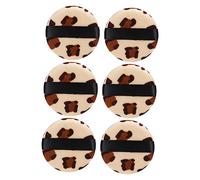 Vaguelly 6pièces Houppette à Houppettes à Maquillage Coussins Cosmétiques Motif Léopard Applicateur Pour Fond De Teint Et Blush