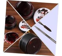 Vaguelly 7 Pièces Kit Maquillage Halloween Cire Peau avec Spatule Éponges Pointillées Effet Spécial Faux et Huile Dextension pour Blessures Réalistes