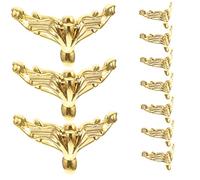 Vaguelly 8 Pièces Accessoires de Meubles Jambe Coin gratter Capuchons de Pied de Table antidérapants Petits de Sol pour Pieds de Chaise Pied de Meuble Alliage de Zinc Golden
