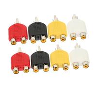 Vaguelly 8 pièces Adaptateur Y Mâle Femelles Répartiteur Audio Vidéo pour Caisson Basse et Haut Parleur Câble Subwoofer Extension Compatible Tv et Robuste et Portable