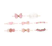 Vaguelly 8 Pièces Bandeau Pour Enfants Bandeaux Torchons Bébé Élastiques à Cheveux Pour Les Filles En Âge Mini Élastiques à Cheveux Kit De Toilettage Bébé Nouveau-né Jouer Coton Peigné