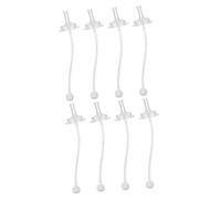 Vaguelly 8 Pièces Bec D'eau Bébé Arrosoir Paille Boire Remuer Paille à Jus Remuer Les Pailles Boisson Agitateur Bouteille De Lait Tasse De Paille Lestée Biberon Gel De Silice Transparent