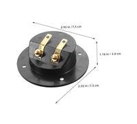 Vaguelly 8 Pièces Boîte de pour Haut Parleur Ronde Positions Bornier Cuivre Pur Support Multivoies pour Système Audio DIY Maison et Voiture Connecteurs Banane sans Perte de Signal