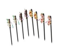 Vaguelly 8 pièces Épingles Cheveux Chignon Vintage Bois Piques Élégants Tenue Sûre et Accessoires Cheveux pour Styles Traditionnels et Quotidiens