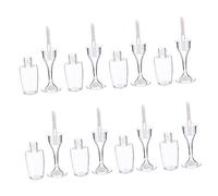Vaguelly 8 Pièces Flacons En Verre De Vin Tube De Brillant à Lèvres Rechargeable Bouteille Stockage De Brillant à Lèvres En Gros Contenants De Brillant à Lèvres Teinté Blanche Plastique