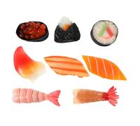 Vaguelly 8 Pièces Miniatures Sushi Réalistes Modèles Onigiri Artificiels Décoratifs pour Maison Restaurant Événement Accessoires Simulation Alimentaire