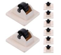 Vaguelly 8 Roulettes Adhésives Unidirectionnelles Beige en Plastique pour Meubles et Appareils Électroménagers, 8 Pièces Adhésion Facile, Cuisine et Rangement