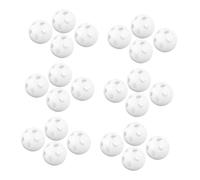 Vaguelly 80 Pièces Hochets Plastique Blanc pour Jouets Garçon Fille Billes Sonores DIY pour Peluches Accessoires Grelots Sensoriels Doux pour Développement Auditif Infantile