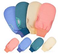 Vaguelly 8pièces Gants Exfoliants De Bain Vert Bleu Rose Gommage Corps Réutilisables Pour Hommes Et Femmes Nettoyage Profond Et Peau Douce