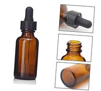 Vaguelly 8pièces Lot De Flacons Pour Huile Essentielle Vides Verre Avec Compte-gouttes Pour Femmes Style Rétro Marron