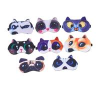 Vaguelly 8pièces Masques De Sommeil Pour Garçon Fille Avec Motifs De Chat Chien Confortables Et Adaptés Pour Dormir La Nuit Voyager Et Jouer