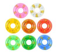 Vaguelly 8pièces Mini Anneaux De Natation Gonflables Décorations Flottantes pour Garçon Fille Jouets De Bain Et Accessoires Photo pour Fêtes Et Piscines