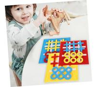 Vaguelly 9 Pièces Jeu de Société Toe Feutre Mini pour Garçon Fille Plateau Éducatif Coloré Couleurs Développement Stratégique et de Problèmes