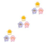 Vaguelly 9pièces Gants De Bain Pour Bébés Éponge Douce Set De Gants De Bain Cartoon Jaune Bleu Et Rose Accessoires De Colorés Pour Nourrissons