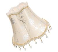 Vaguelly Abat-jour Vintage en Tissu Petit Format 24x19 Cm pour Lampe de Chevet E27, Style Rétro Européen Motif Solaire, Accessoire D’éclairage Intérieur Chambre et Salon