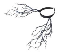 Vaguelly Accessoire de Tête Halloween Serrage-Tête Bois Effet Branche, Bandeau Cornes Sorcière Confortable pour Déguisement Garçon et Filles