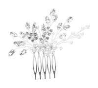 Vaguelly accessoires de cheveux de mariée perles accessoires de cheveux pour femmes décorations hair charms hair toppers peignes à cheveux pour mariage peigne à cheveux latéral Métal Silver