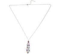 Vaguelly Acier Inoxydable Collier Porte-pierres Pendentif, pour Gemmes | Porte- Interchangeable, pour Pierres et Pendentifs Minéraux, Usage Quotidien et Style Festival, Couleur Unique