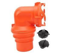Vaguelly Adaptateur Coudé 90° pour Tuyau d'Égout RV Connecteur PVC Étanche Accessoire de Vidange Polyvalent Système de Gestion des Déchets Solide et aux Fuites