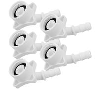 Vaguelly Adaptateur de Tuyau pour Machine à Laver 5pcs Raccords Rapides en Pp et Fer pour Robinet à Clipser Usage Domestique et Commercial