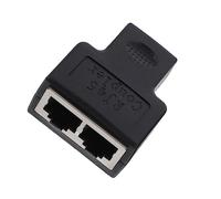 Vaguelly Adaptateur Répartiteur Ethernet vers Connecteur Plastique Durable Diviseur de Câble Réseau pour Partage Simultané de Ligne Entre Deux Appareils