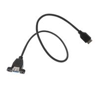 Vaguelly Adaptateur USB Type-e vers USB 3.0 A Vis de Fixation pour Carte Mère PC Câble D'extension 0,5 M de Conversion Accessoire Informatique Robuste et Fiable Noir