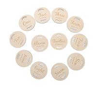 Vaguelly Annonce De Naissance Plaque Mensuelle Pour Bébé 12 Cartes En Bois Pour Accessoires Photo Album Souvenir