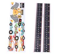 Vaguelly Autocollants Muraux De Mesure De Pour Garçon Fille Règle De Thème Voitures De Course Décor Amovible Pour Chambre Tout-petits Autocollants Muraux Pour Garçon Fille