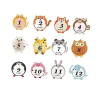 Vaguelly Autocollants Pour Bébé De 12 Mois Motif Animal Matériau Sûr Autocollants Photo Pour Nourrissons Décoratifs De Fête Adorables Pour Baby Shower