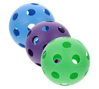 Vaguelly Balle Trouée Éducative pour Garçon Et Filles, Jouet De Balle en Plastique Solide, Taille Unique, Portable Et Résistant à l'usure, pour Maison Et Éveil Sensoriel, Bleu-Vert-Violet