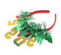 Vaguelly Bandeau de Noël à Paillettes avec Décorations Rouges Accessoire Léger et Ajustable pour Fête Du Nouvel An