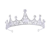 Vaguelly Bandeau De Princesse Pour Enfants Enfants Filles Perruques Violettes Pour Femmes Cheveux D'enfant Mariage Nuptiale Fête D'anniversaire Diadèmes Fille Bandeaux Alliage Silver