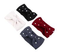 Vaguelly Bandeau Perles Lot de 4 Nœud Élastique Cache-Oreilles d'Hiver Accessoire Confortable et Doux pour Sorties
