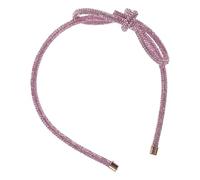 Vaguelly Bandeau Strass Célibataire Embellissements De Mariée Officiel Femelle Paré De Bijoux Branché Accessoires De Cheveux Pour Filles Dame Bandeaux Scintillant Pour Femme Duveteux Rose