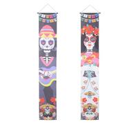 Vaguelly Bannière à Suspendre D'halloween pour Porte Couplets Décoratifs en Polyester, Effet Décoratif Réutilisable, pour Fête et Décoration Extérieure