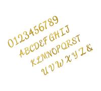 Vaguelly Bannière Alphabet Scintillante Dorée pour Anniversaire et Mariage Chiffres et Lettres Légers à Suspendre Décoration Festive DIY