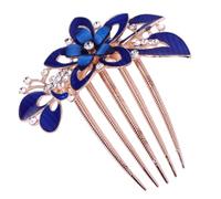 Vaguelly Barrette Chic Élégante et Alliage Bleu en Cristaux Mariage Peigne Décoratif pour Cheveux de Mariée, pour Soirées Spéciales et Prom