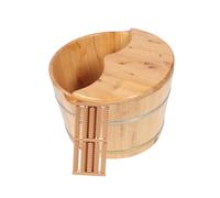 Vaguelly Bassin Bois Pour Trempage Couvercle Et Massage Seau Pratique Bois Pour Soins à Domicile Hiver