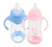 Vaguelly Biberon pour Bébé 320 Ml à Large Ouverture Poignées Doubles, Matériau Alimentaire Sûr, Fonction Thermosensible Changeant de Couleur, Lot de 2 Set pour Alimentation