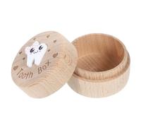 Vaguelly Boîte à Dents Bois Pour Conteneur De Rangement Des Dents De Lait Sculpté Pour Parfait Pour Conserver Les Souvenirs Des Garçons Et Filles