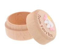 Vaguelly Boîte à Dents Bois Pour Rangement Souvenir Pour Dents De Lait Et Cheveux Fœtaux Organisateur Élégant Mignon