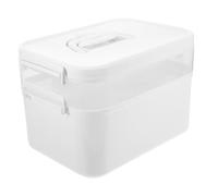 Vaguelly Boîte à Outils De Manucure Professionnelle Multi-couches En Pp Blanche Poignée De Transport Pratique Pour Rangement Nail Art