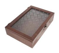 Vaguelly Boîte Boîte à Bijoux en Bois Rose Petit avec Compartiments Coffret à Bijoux en Bois Cas De Stockage De Bijoux Casse De Bijoux Conteneur De Bijoux Vitrine De Bijoux Un Verre Coffee