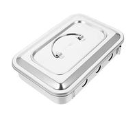 Vaguelly Boîte De Acier Inoxydable Avec Couvercle Et Thermomètre Bac De Trempage Pratique Et Résistant à Haute Température Compacte Pour Instruments De Beauté Et Cosmétiques