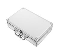Vaguelly Boîte de Rangement pour boîte à Outils Messager Transport Mini Petit Boite à Outils Boite de Rangement Ordinateur Portable Flight Case verrouillable étui Rigide Plastique Silver